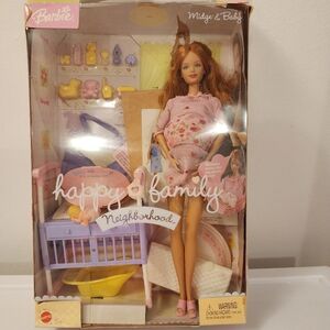 Barbie Pregnant Midge Happy Family Neighborhood Pink Dress With Box